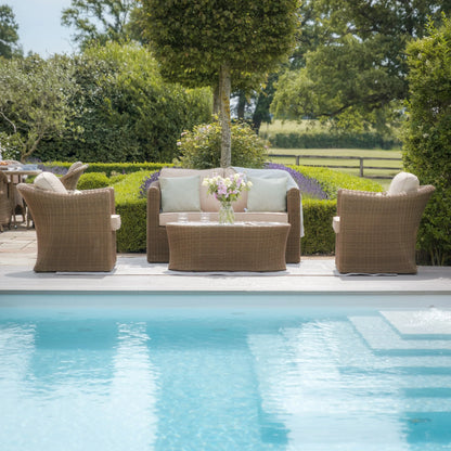 Winchester 2 Seat Sofa Set - Ceramic Glass Table