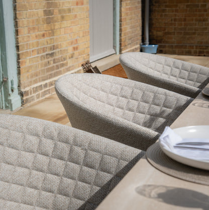 Outdoor Fabric Ambition 8-12 Seat Maxim Extending Dining Set - Latte
