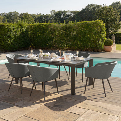 Outdoor Fabric Ambition 6-10 Seat Extending Dining Set - Zinc Grey