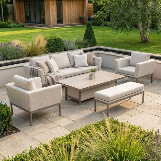 Outdoor Fabric Pulse 3 Seat Sofa Set - Latte