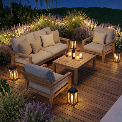 New York 2 Seat Sofa Set - Almond