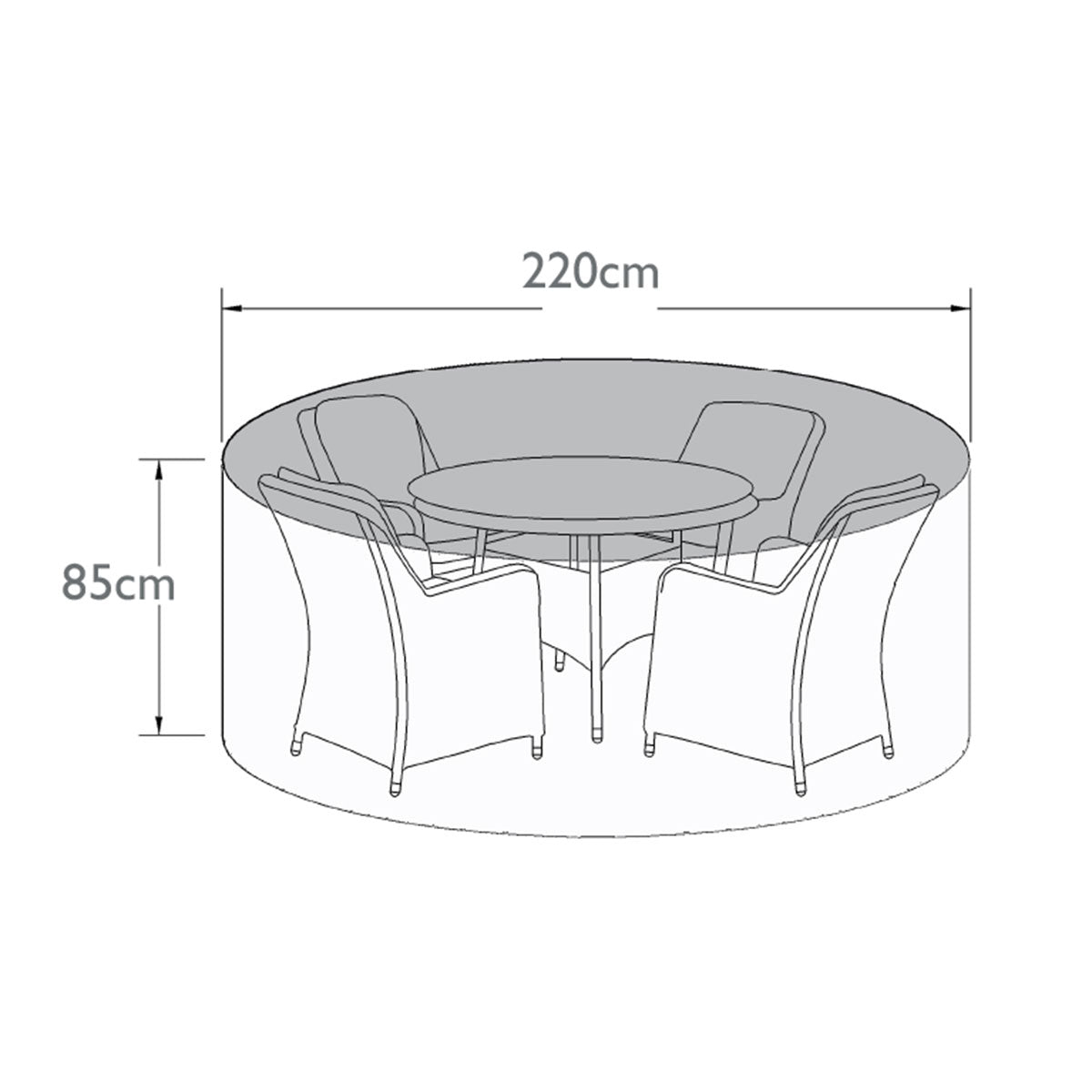 4 Seat Round Table Dining Set Outdoor Cover