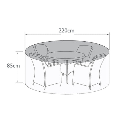 4 Seat Round Table Dining Set Outdoor Cover