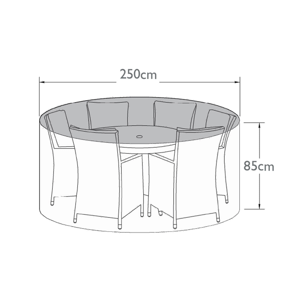 6 Seat Round Table Dining Set Outdoor Cover