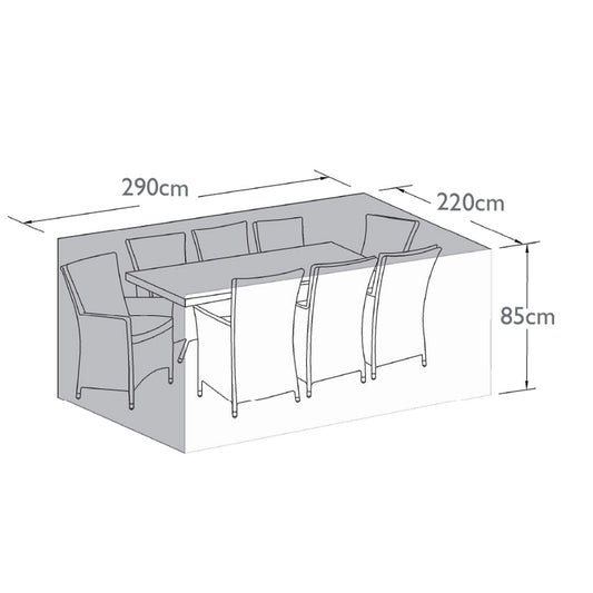 8 Seat Rectangular Dining Set Outdoor Cover