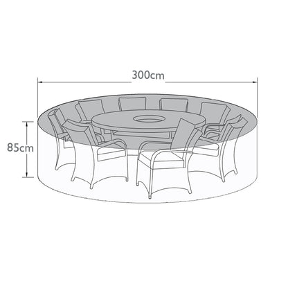 8 Seat Round Dining Set Outdoor Cover