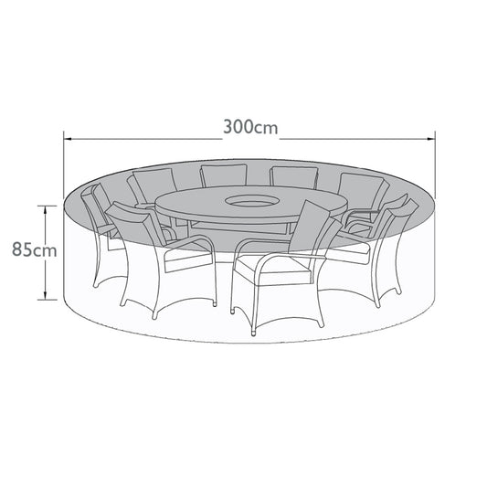 8 Seat Round Dining Set Outdoor Cover
