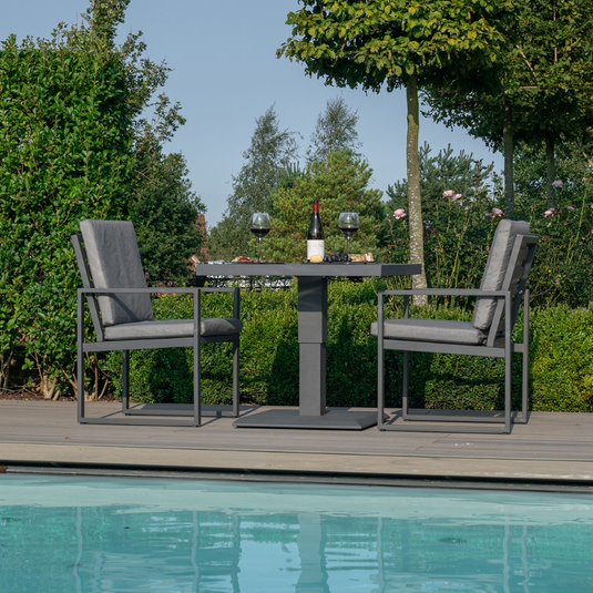 Amalfi 3 Piece Bistro Set with Rising Table