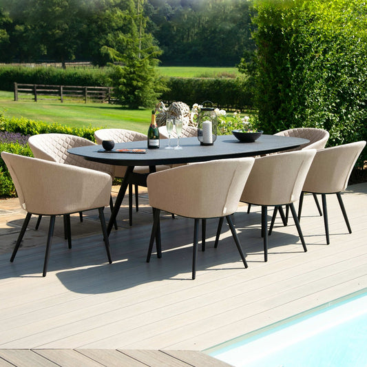 Outdoor Fabric Ambition 8 Seat Oval Dining Set - Taupe