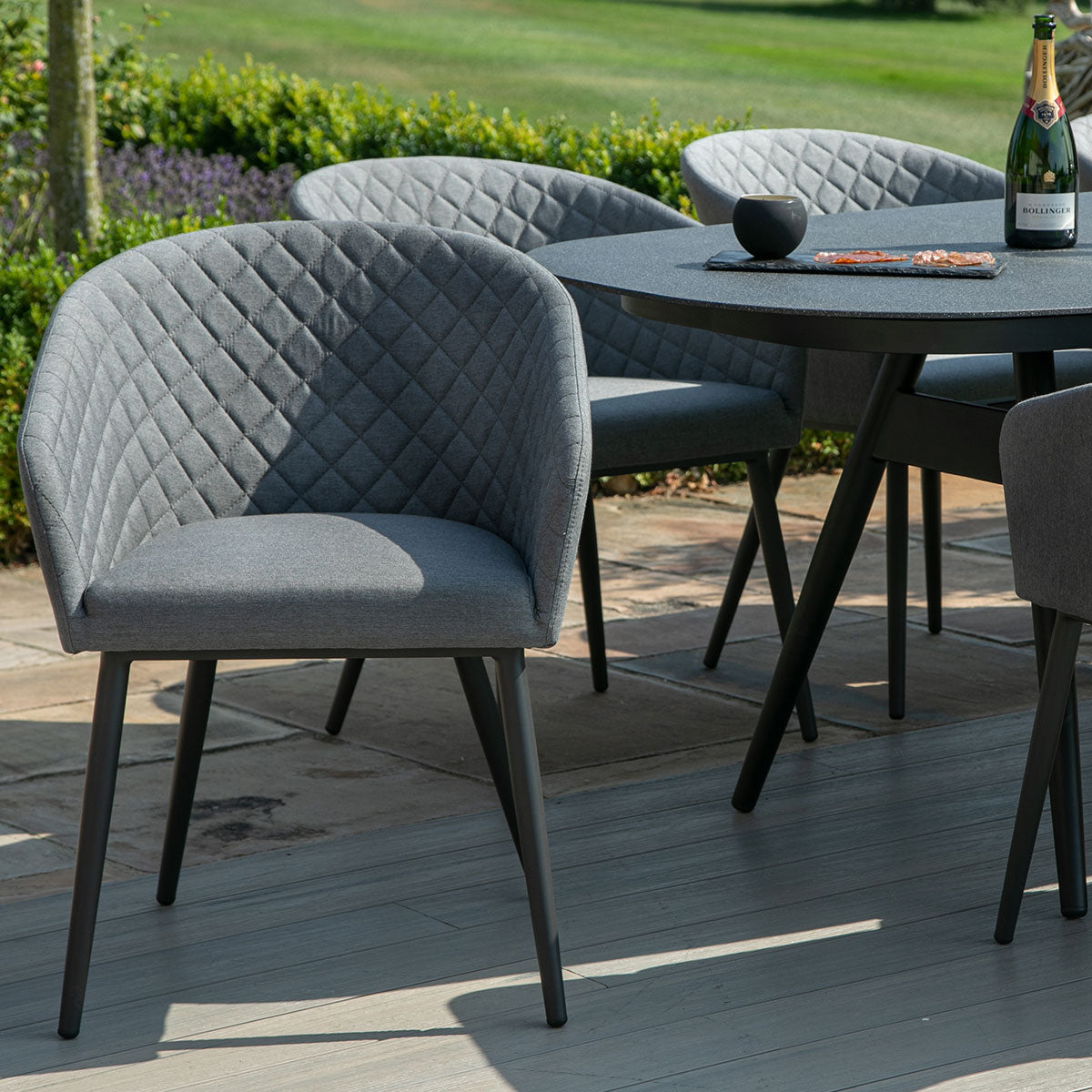 Outdoor Fabric Ambition 8 Seat Oval Dining Set - Flanelle