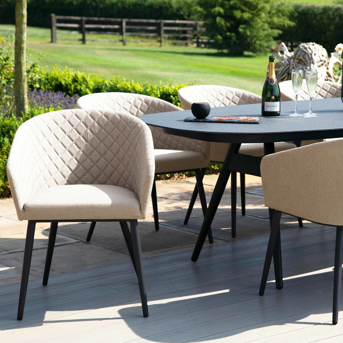 Outdoor Fabric Ambition 8 Seat Oval Dining Set - Taupe