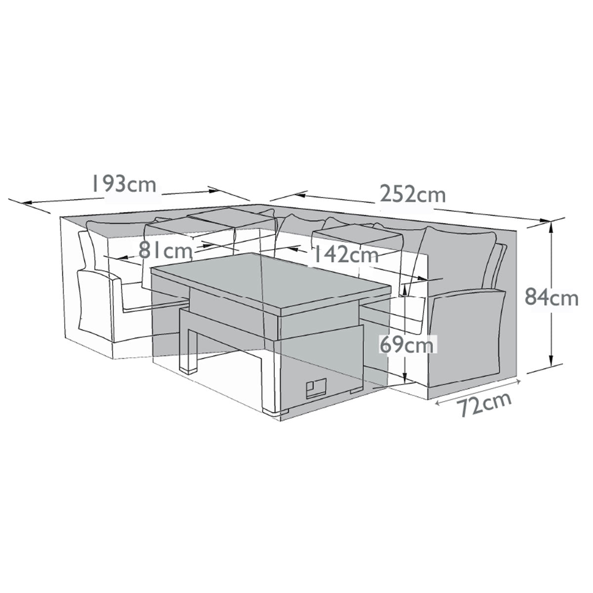 Kingston Corner Dining Set Outdoor Cover