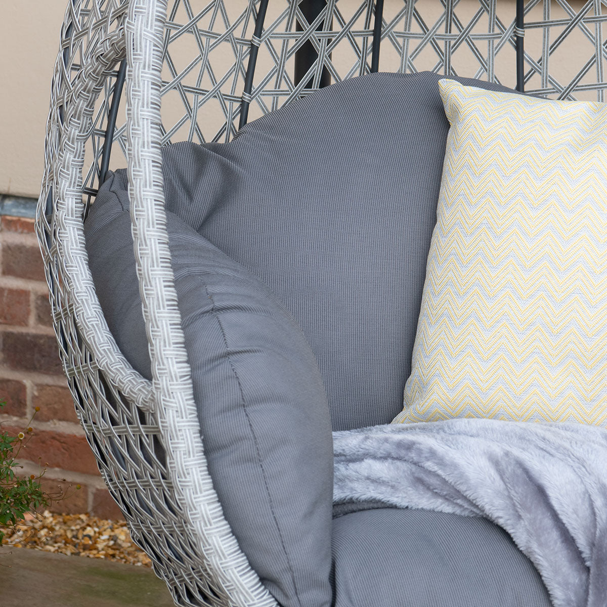 Ascot Hanging Chair with Weatherproof Cushions