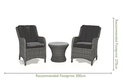 Ascot Bistro Set with Weatherproof Cushions