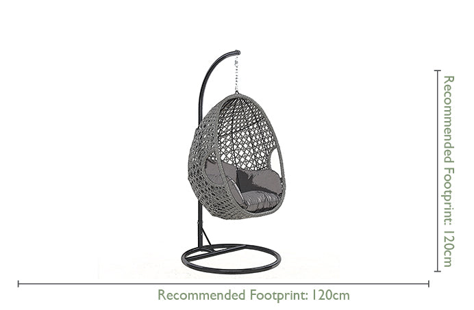 Ascot Hanging Chair with Weatherproof Cushions