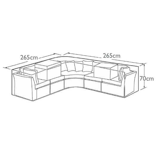 Curved Corner Group Outdoor Cover