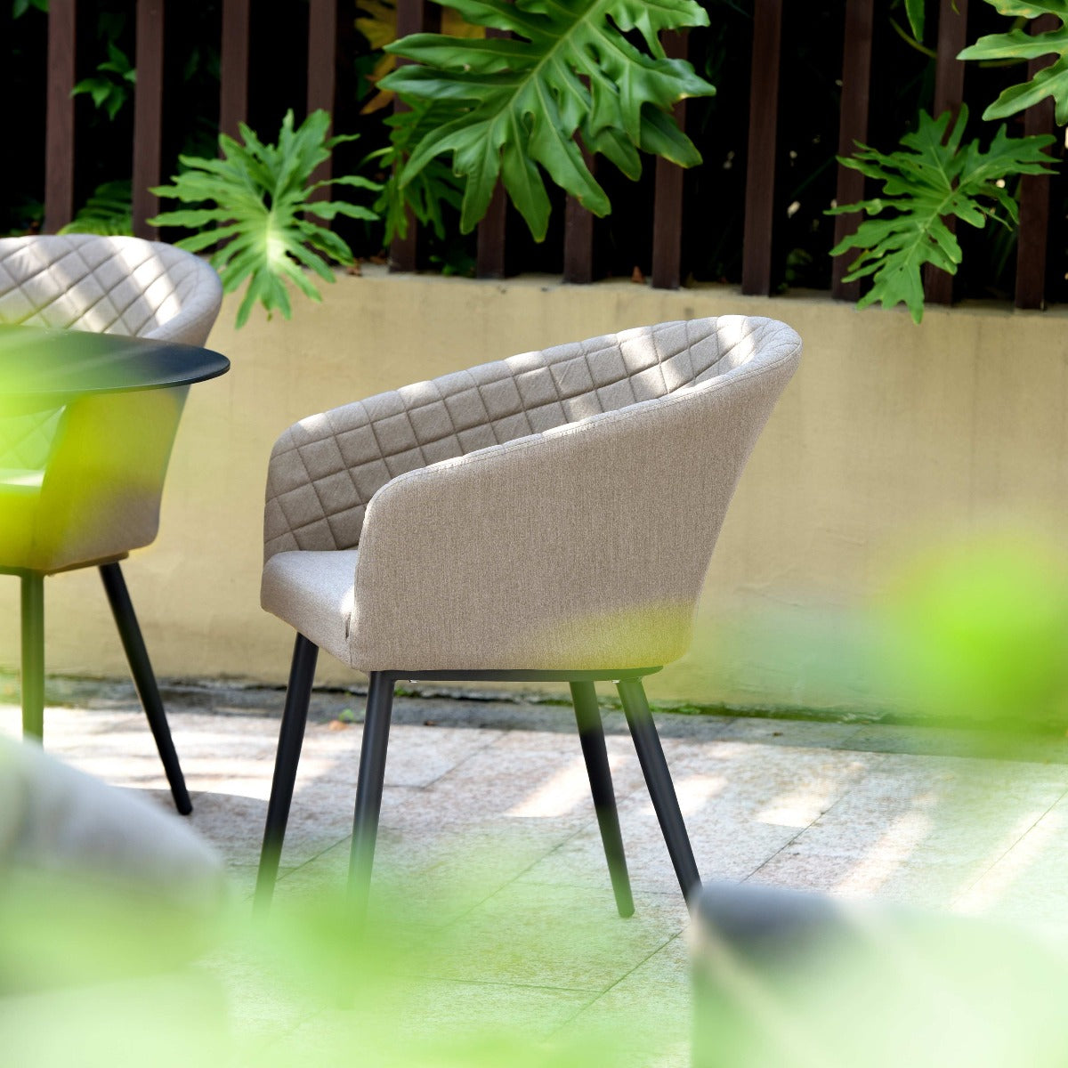 Outdoor fabric Ambition 6 Seat Oval Dining Set - Taupe