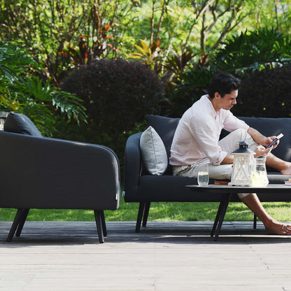 Outdoor Fabric Ambition 3 Seat Sofa Set - Charcoal