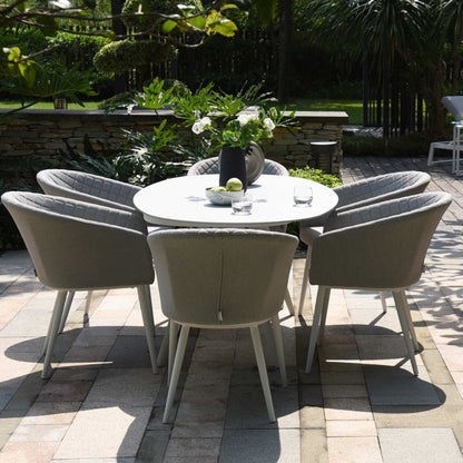 Outdoor Fabric Ambition 6 Seat Oval Dining Set - Lead Chine