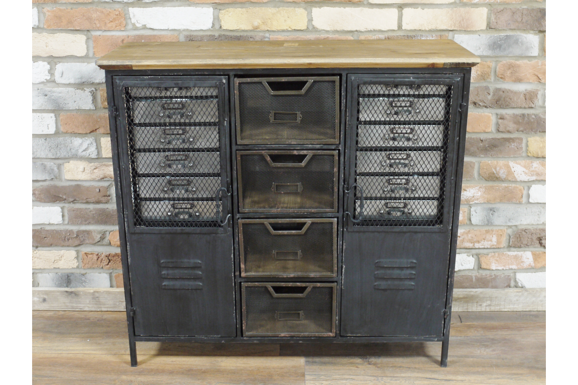 Rustic Industrial Storage Cabinet