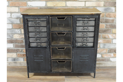 Rustic Industrial Storage Cabinet