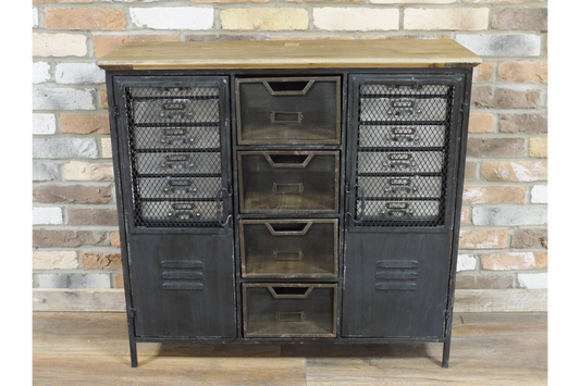 Rustic Industrial Storage Cabinet