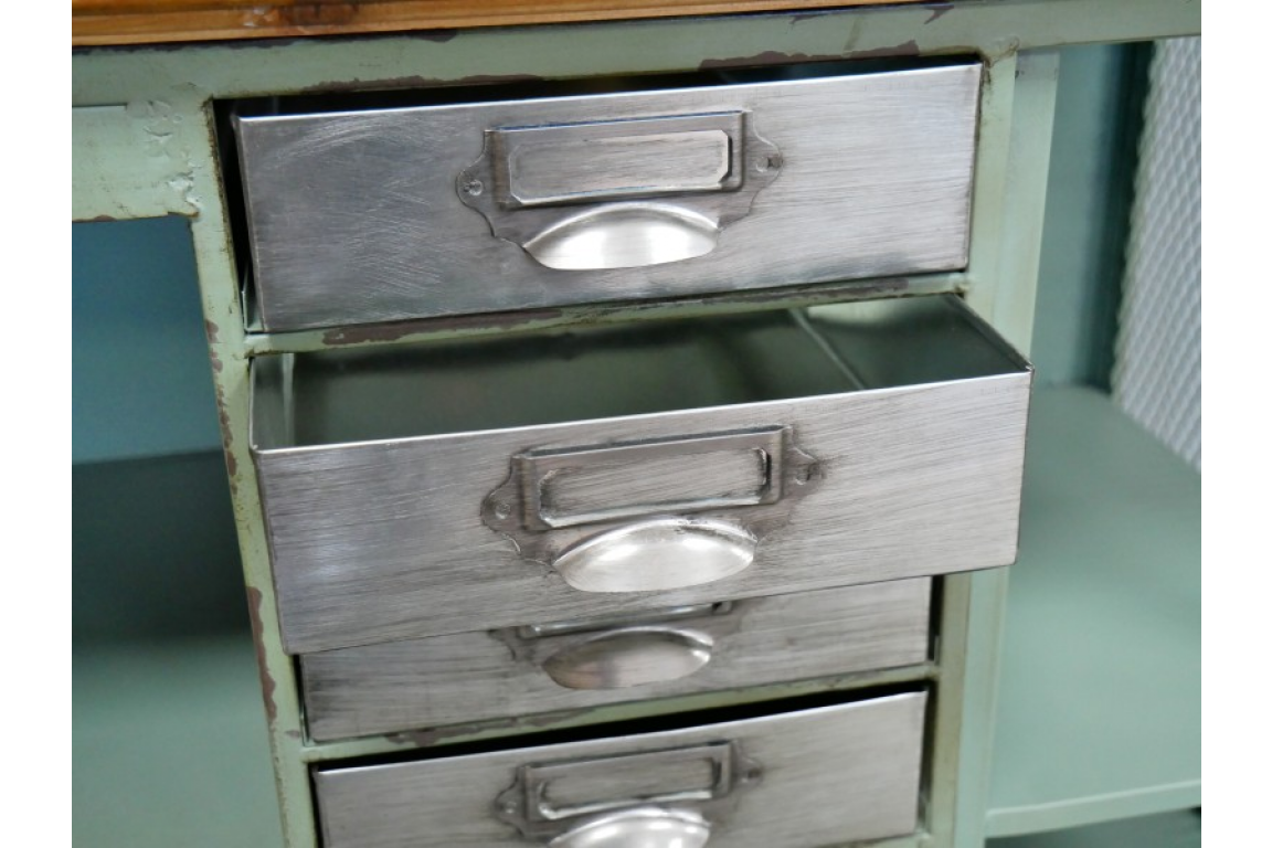 Industrial Large TV Cabinet - Green