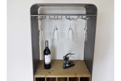 Retro Industrial Wine Cabinet