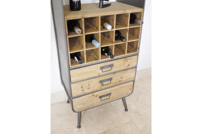 Retro Industrial Wine Cabinet