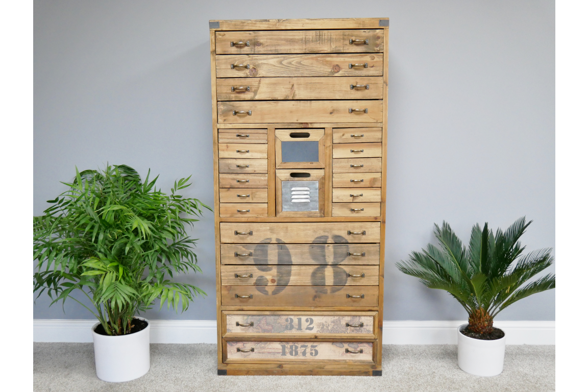 Industrial Wooden Storage Cabinet