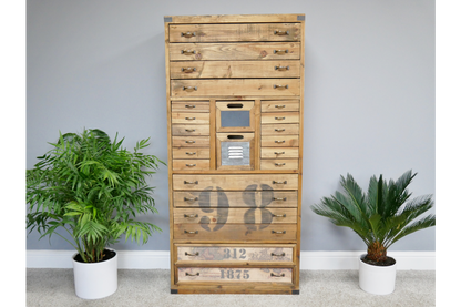 Industrial Wooden Storage Cabinet