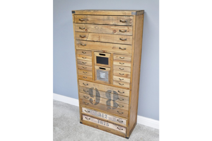 Industrial Wooden Storage Cabinet
