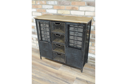 Rustic Industrial Storage Cabinet