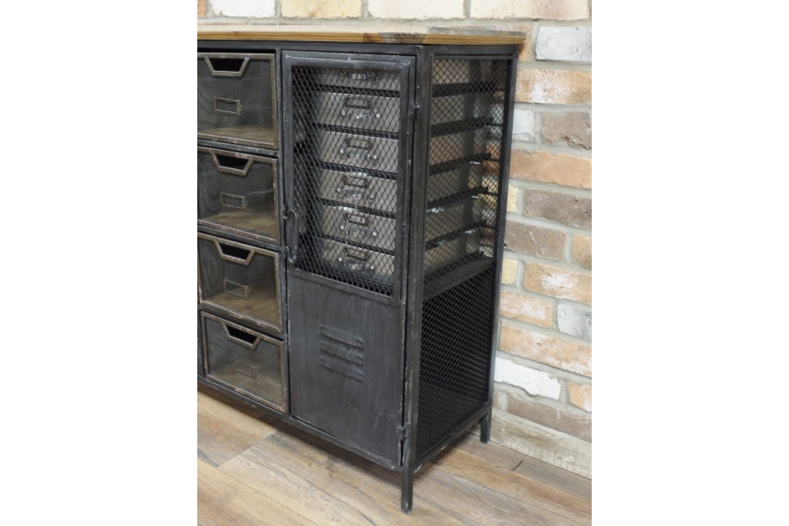 Rustic Industrial Storage Cabinet