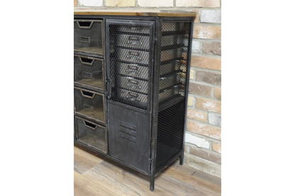 Rustic Industrial Storage Cabinet