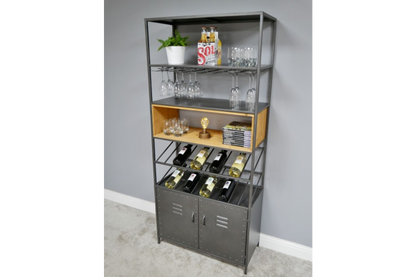 Retro Industrial Wine Cabinet
