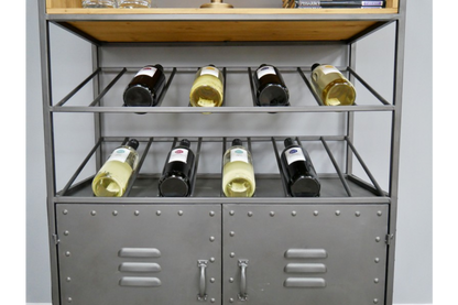 Retro Industrial Wine Cabinet