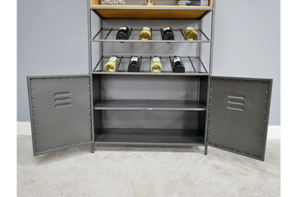 Retro Industrial Wine Cabinet