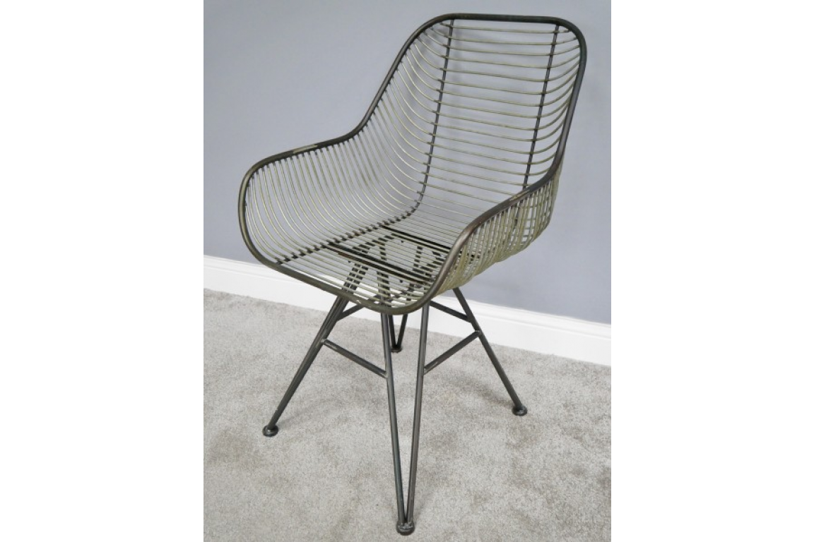 Rustic Metallic Armchair