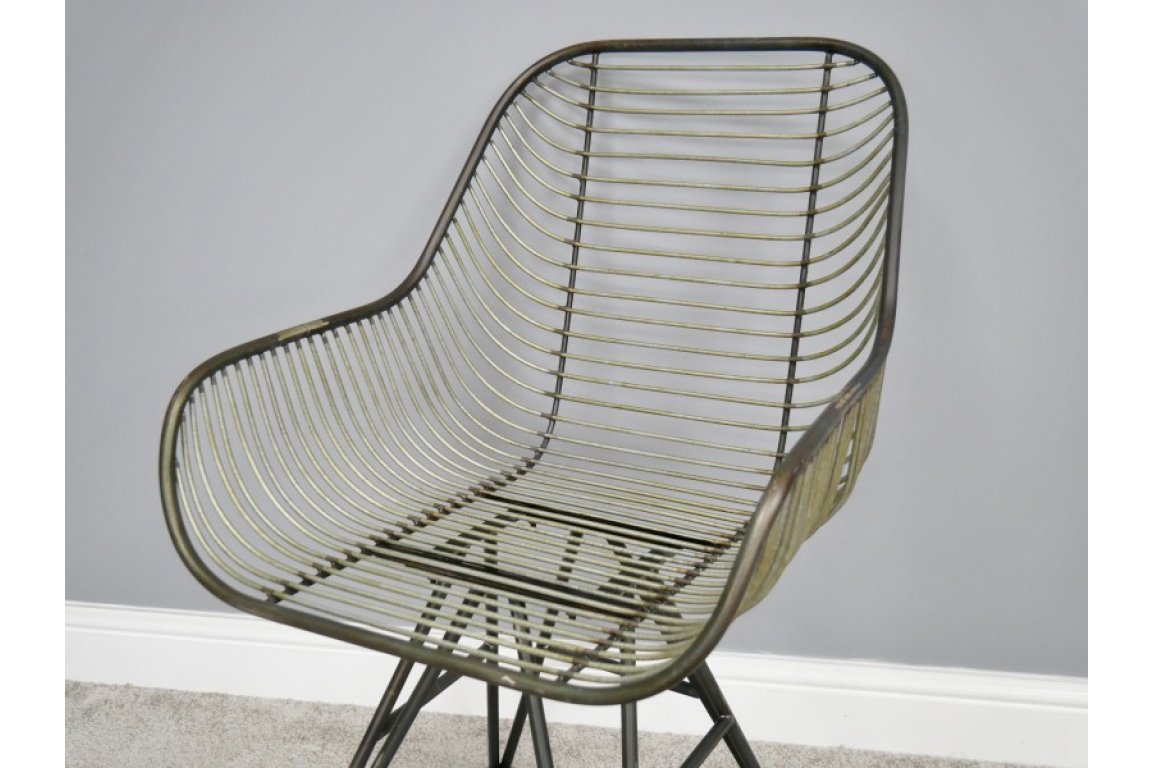 Rustic Metallic Armchair