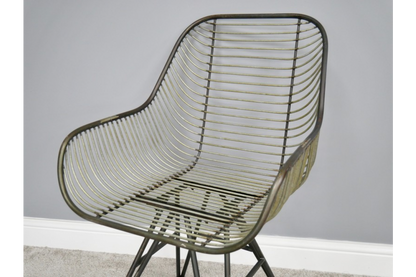 Rustic Metallic Armchair