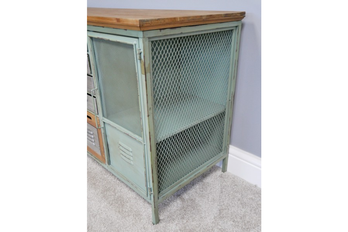 Industrial Large TV Cabinet - Green