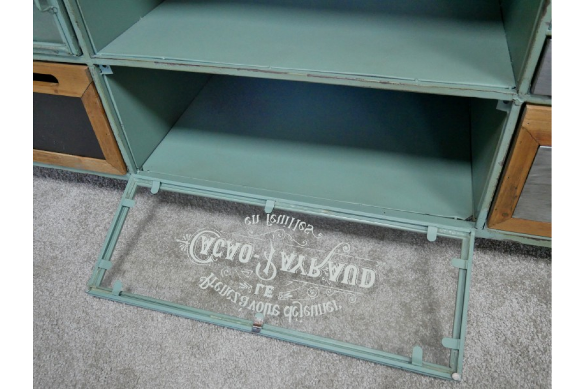 Industrial Large TV Cabinet - Green