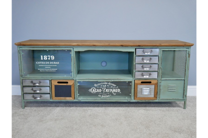 Industrial Large TV Cabinet - Green