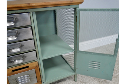 Industrial Large TV Cabinet - Green