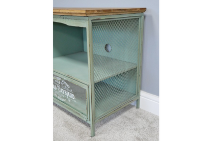 Industrial Small TV Cabinet - Green