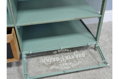 Industrial Small TV Cabinet - Green