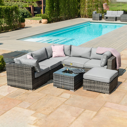 London Corner Sofa Set with Ice Bucket - Grey