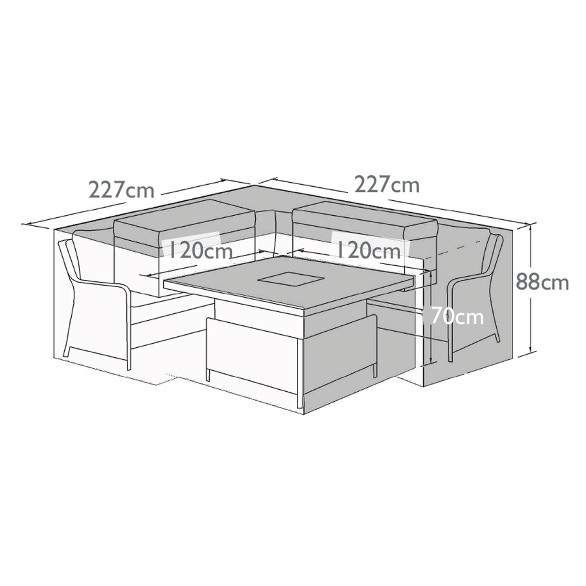 Royal Corner Dining Set Outdoor Cover