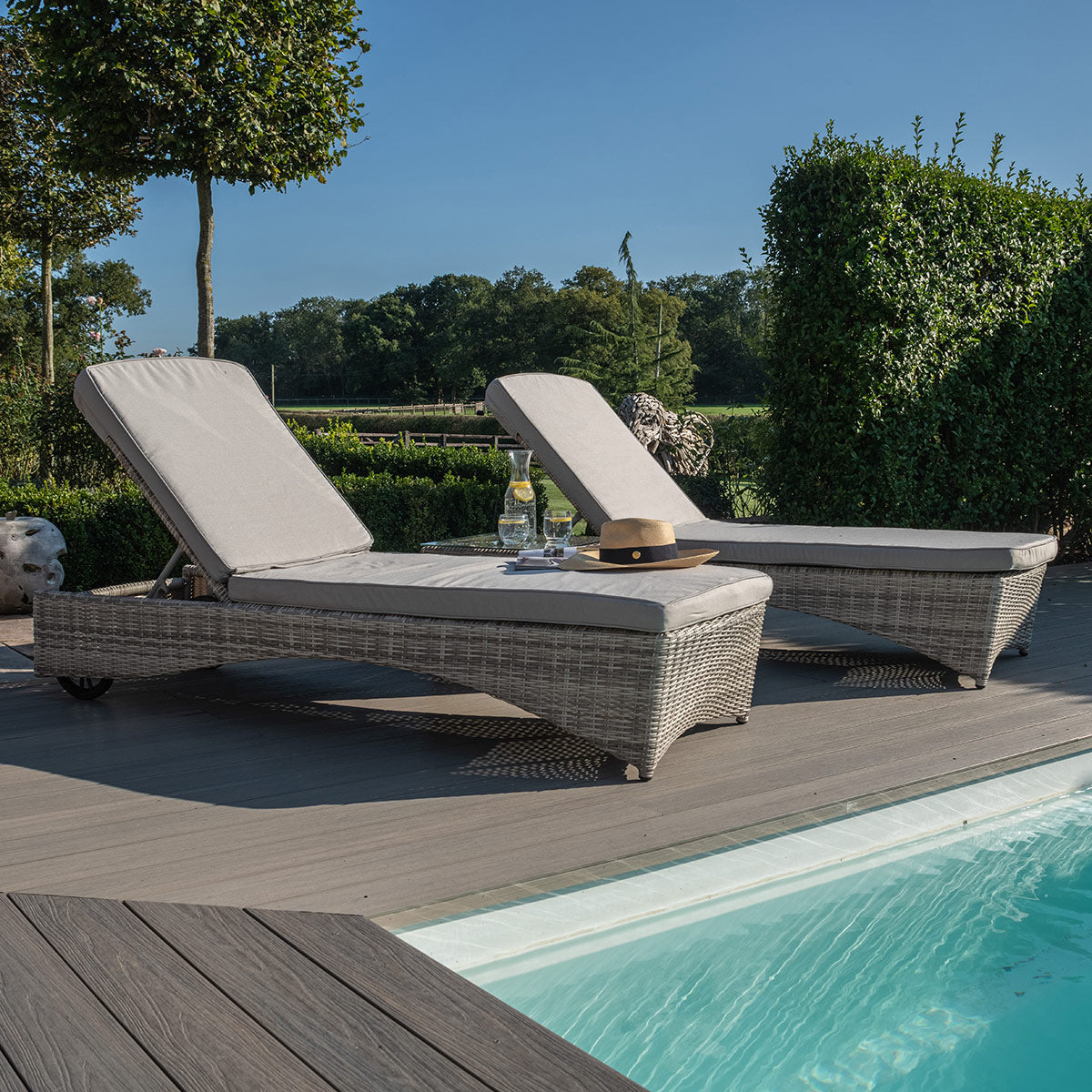 Oxford 3 Piece Sunlounger Set